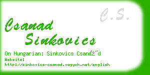 csanad sinkovics business card